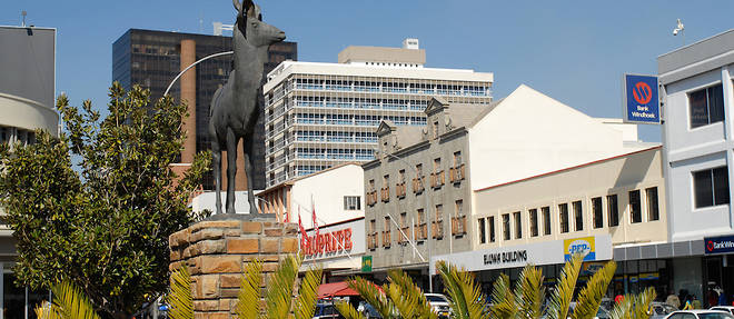 Vue sur la capitale de la Namibie, Windhoek. 