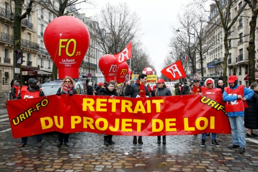 Manifestation FO à Paris le 9 mars 2016 © MATTHIEU ALEXANDRE AFP/Archives