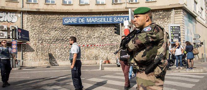 La gare Saint-Charles, a Marseille, apres l'attaque au couteau du dimanche 1er octobre.