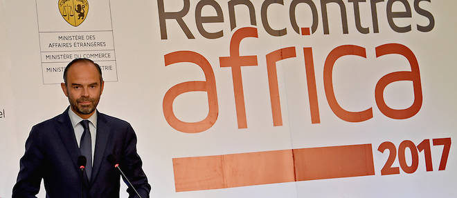 Le Premier ministre francais, Edouard Philippe, le 5 octobre 2017 lors de son adresse aux operateurs economiques et politiques des Rencontres Africa 2017 en son edition tunisienne.