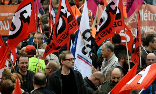 Manifestations de fonctionnaires à Brest, le 10 octobre 2016 © FRED TANNEAU AFP