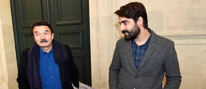 Edwy Plenel et Fabrice Arfi, deux journalistes de Mediapart.