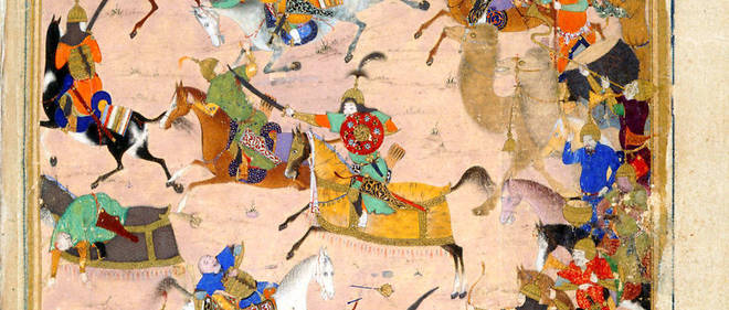 Conqu&#234;te. Alexandre le Grand combat le roi de Perse Darius III.