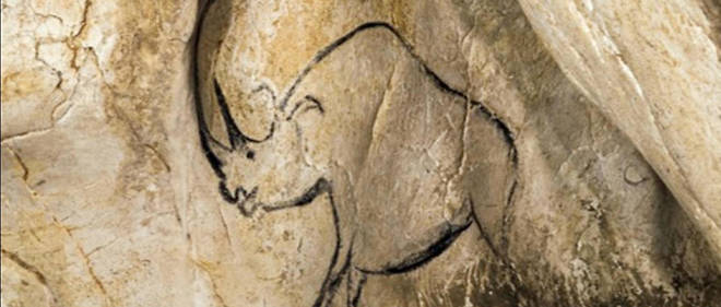 Un rhinoc&#233;ros femelle dans la grotte Chauvet. Le souci esth&#233;tique de peindre la r&#233;alit&#233; est toujours all&#233; de pair avec la recherche du prestige d'une cat&#233;gorie de personnes.
