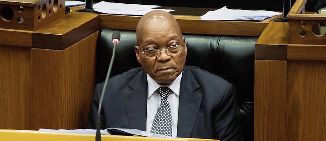 Le pr&#233;sident Jacob Zuma en septembre 2016 au Parlement sud-africain.