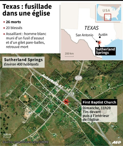 Texas : fusillade dans une église © Paz PIZARRO AFP