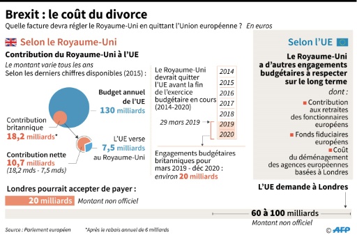 Brexit : le coût du divorce © Gillian HANDYSIDE AFP/Archives