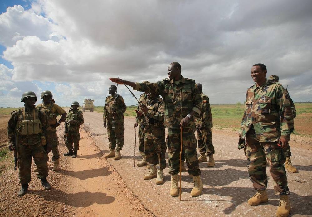 Soldats ougandais de la force africaine déployée en Somalie (l(Amisom), en 2012.  ©  AMISOM Public Information/Flickr