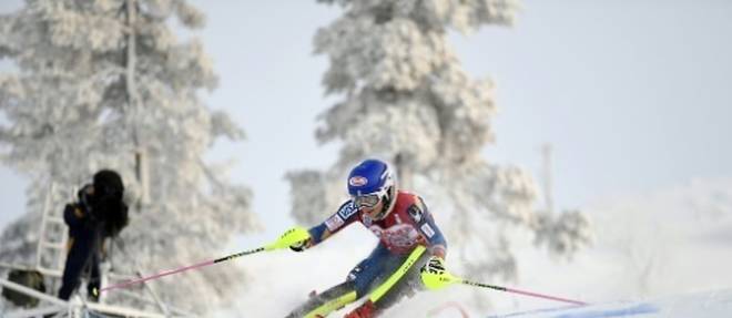 Ski-alpin: Shiffrin sans surprise en tete de la 1re manche du slalom de Levi