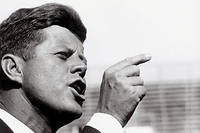 John Fitzgerald Kennedy pendant la campagne electorale en 1960. (C)United Archives/Leemage