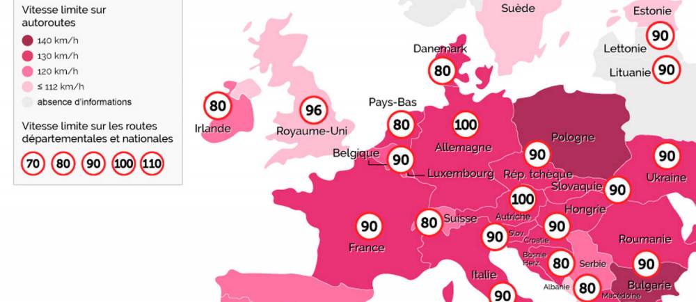 <p>L'Allemagne fait exception avec son 100 km/h sur routes alors que la majorité des pays européens ont choisi le 90.</p> ©  DR