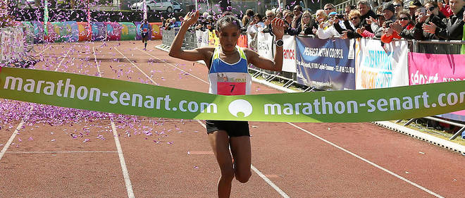 La marathonienne Zenash Gezmu, le 1er mai 2016.&#160;