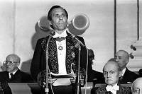 Le 6 juin 1974, Jean d'Ormesson prononce son discours de réception à l'Académie française.  