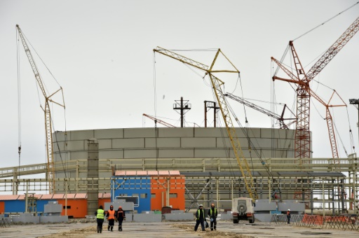 Le chantier de construction du mégaprojet Yamal, dans l'Arctique russe, le 5 mai 2016 © KIRILL KUDRYAVTSEV AFP/Archives