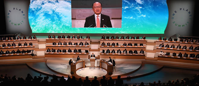 Jim Yong Kim, pr&#233;sident de la Banque mondiale, au One Planet Summit de Paris le 12 d&#233;cembre 2017.&#160;