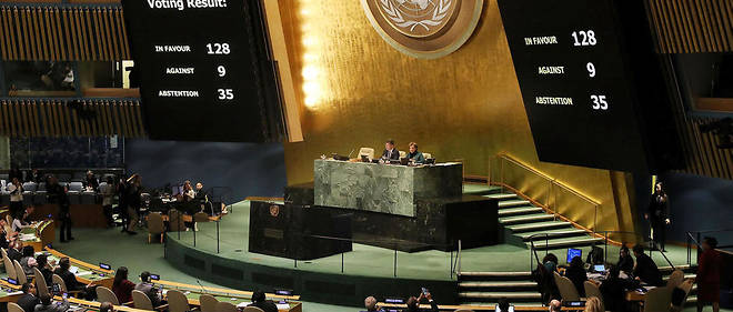Sur les 193 pays membres des Nations unies, 128 ont vot&#233; en faveur de la r&#233;solution condamnant la reconnaissance par les &#201;tats-Unis de J&#233;rusalem comme capitale d'Isra&#235;l.