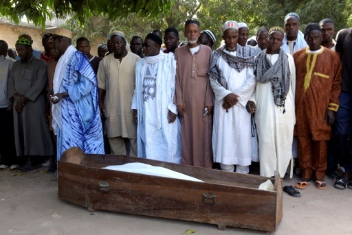 Enterrement d'une des victimes de l'attaque de Casamance à Ziguinchor, dans le sud du Sénégal, le 7 janvier 2018 © SEYLLOU AFP