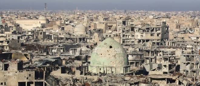 Ruines et desolation a Mossoul, six mois apres sa "liberation"