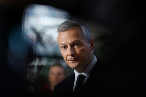 Le ministre de l'Economie Bruno Le Maire à Paris, le 12 janvier 2018 © Patrick KOVARIK AFP