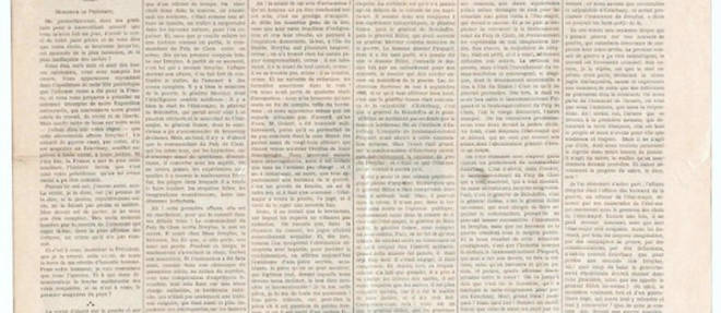 Le 13 janvier 1898, le journal &#171;&#160;L'Aurore&#160;&#187;&#160;publie en une une lettre d'&#201;mile Zola adress&#233;e au pr&#233;sident de la R&#233;publique intitul&#233;e &#171;&#160;J'accuse ... !&#160;&#187;.