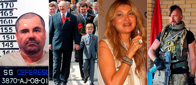 Le narcotrafiquant El Chapo, le petit Nikola&#239; Loukachenko, la fille du dictateur ouzbek Gulnara Karimova et le chanteur d'op&#233;ra Vassyl Slipak, d'&#233;tonnantes figures internationales.