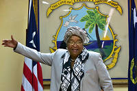  Ellen Johnson-Sirleaf le 12 octobre dernier à Monrovia. 