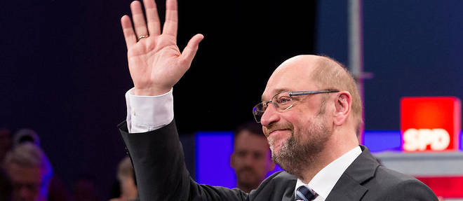 Martin Schulz, le leader du SPD, ici en f&#233;vrier 2017. Une courte victoire.