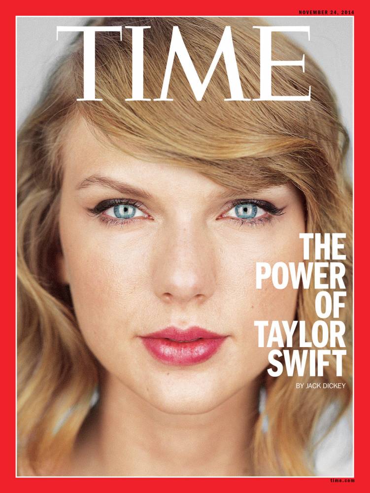 <p>Taylor Swift en Une du Time en 2014.</p><section class=