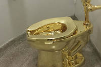 Des toilettes en or &agrave; la place d'un Van Gogh, le pied de nez du Guggenheim &agrave; Trump