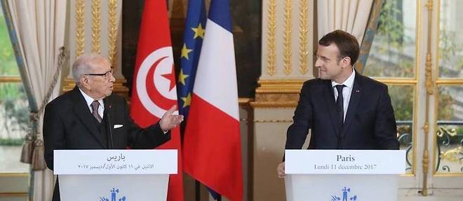 Le chef de l'Etat francais Emmanuel Macron s'etait entretenu le 11 decembre 2017 a Paris avec le president de la Republique tunisienne Beji Caid Essebsi. 