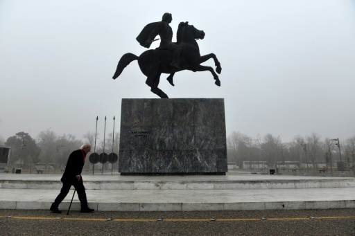 La statue d'Alexandre le Grand à Tessalonique en Grèce le 17 janvier 2018 © SAKIS MITROLIDIS AFP/Archives