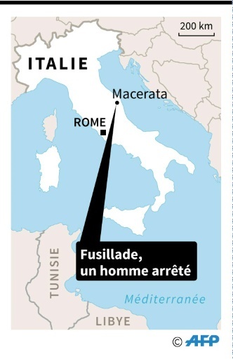 Fusillade en Italie ©  AFP