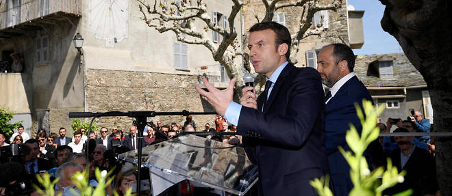 Emmanuel Macron s'&#233;tait rendu en Corse quand il n'&#233;tait encore que candidat et avait sugg&#233;r&#233; d'accentuer les marges de man&#339;uvre de la r&#233;gion corse en termes &#233;conomiques. Sur les questions institutionnelles, le pr&#233;sident reste ferme.