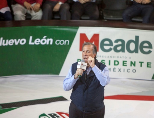José Antonio Meade, candidat du Parti révolutionnaire institutionnel (PRI) à la présidentielle mexicaine, pendant un meeting à Monterrey le 7 février 2018 © Julio Cesar AGUILAR AFP/Archives