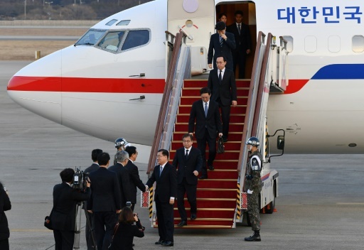 Retour de Pyongyang de la délégation sud-coréenne mardi à l'aéroport militaire de Seongnam, près de Séoul © SONG Kyung-Seok POOL/AFP