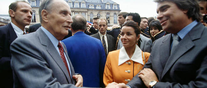 Fran&#231;ois Mitterrand, Bernard Tapie et sa femme.