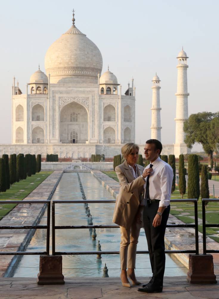 Macron Taj Mahal © LUDOVIC MARIN AFP