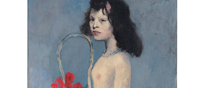 Pi&#232;ce ma&#238;tresse de la collection, une toile de Picasso de 1905, &#171; Fillette &#224; la corbeille fleurie&#160;&#187; (d&#233;tail), est estim&#233;e &#224; 100 millions de dollars.