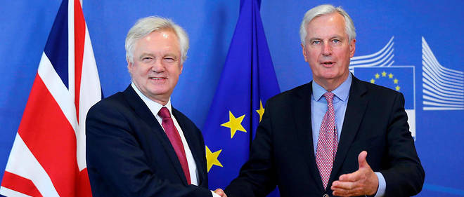 David Davis et Michel Barnier, n&#233;gociateurs britannique et europ&#233;en pour le Brexit (illustration).