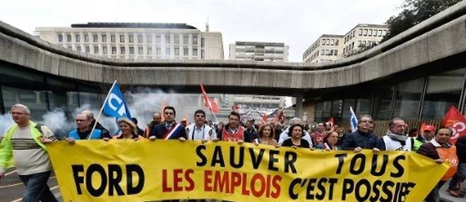 Ford-Blanquefort: manifestation a Bordeaux pour defendre les emplois