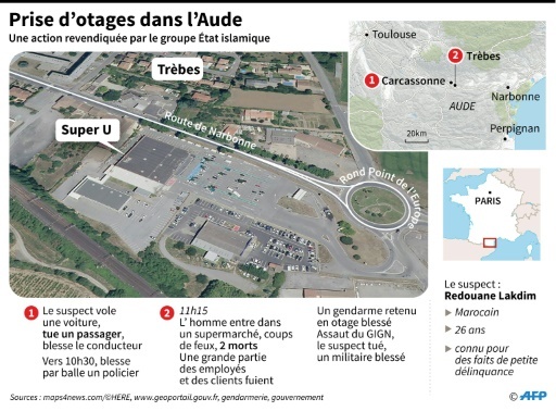 Prise d'otages dans l'Aude © Valentina BRESCHI AFP