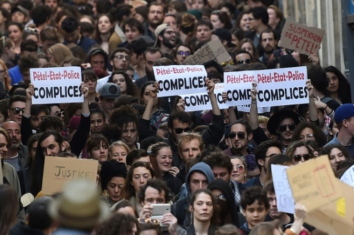 Manifestation d'étudiants à Montpellier le 28 mars 2018 © SYLVAIN THOMAS AFP