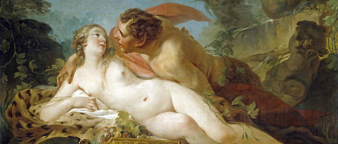 Jupiter and Antiope par Pierre, Jean-Baptiste Marie (1714-1789), 1745-1747 - huile sur toile, 114x197 - Mus&#233;e del Prado, Madrid.