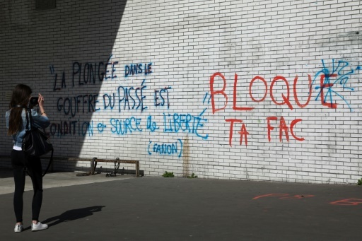 Sciences Po Rennes, dont un amphithéâtre est occupé depuis mardi soir par des étudiants mécontents de la réforme de l'accès à l'université, a été fermé jeudi © Ludovic MARIN AFP/Archives