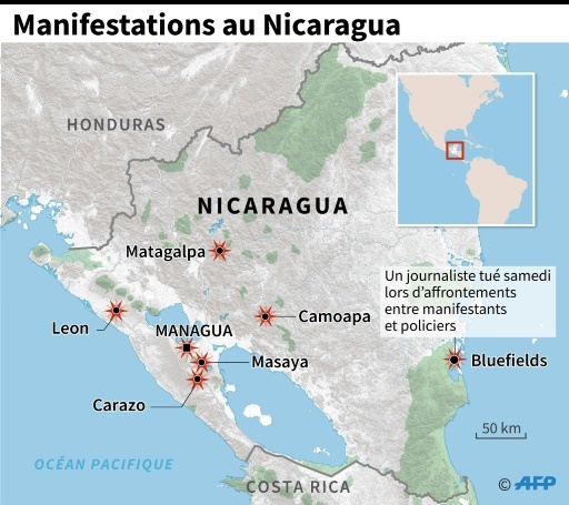 Manifestations au Nicaragua © Jean Michel CORNU AFP