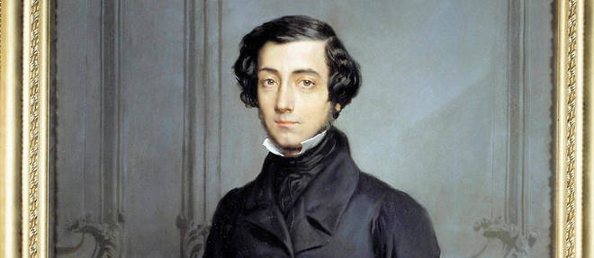 "Portrait d'Alexis Charles Henri Cleral de Tocqueville (1805-1859), ministre des affaires etrang&#232;res sous la Seconde Republique" Peinture de Theodore Chasseriau (1819-1856).