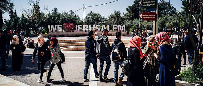 Le campus de l&#8217;universit&#233; Al-Qods, &#224; Abou Dis, en mars. 12&#8201;000&#160;jeunes palestiniens y &#233;tudient. Ses dipl&#244;mes ne sont pas reconnus par l'&#201;tat h&#233;breu.&#160;