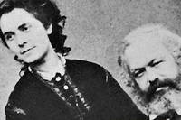  Jenny Marx (à gauche), née von Westphalen, le 12 février 1814, aura tout sacrifié à son mari Karl.  
