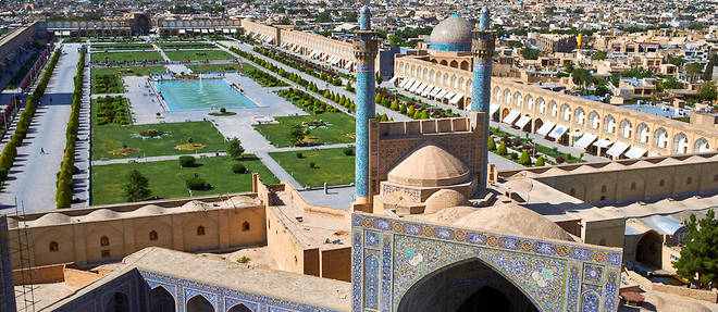Vue g&#233;n&#233;rale d'Ispahan sur la place de l'Imam, class&#233; Patrimoine mondial de l'Unesco.