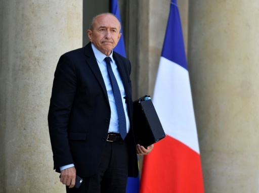 Le ministre de l'Intérieur Gérard Collomb à l'Elysée à Paris le 16 mai 2018 © GERARD JULIEN AFP/Archives